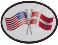 Flag-It Danmark and American Flag Decal Flag-It Danmark and American Flag Decal